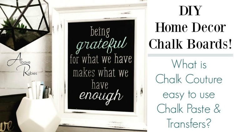 How to Make Hand Letter Chalked Chalkboard with Chalk Couture & Bonus Ink Pad Organizer