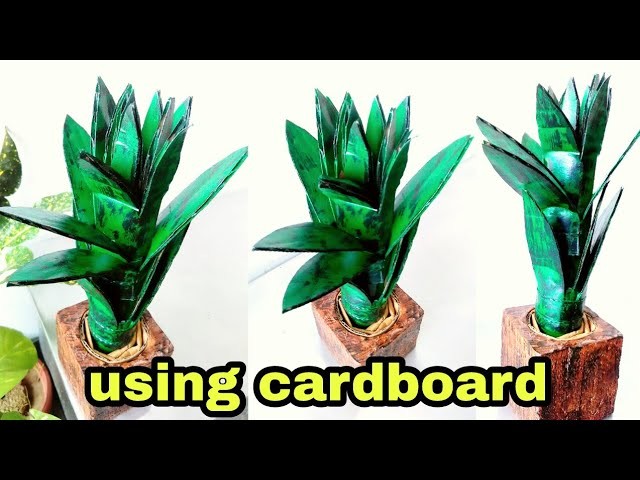 How to make leaf plant using cardboard