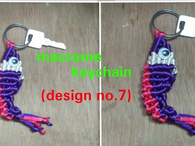 How to make macrame fish keychain simple design