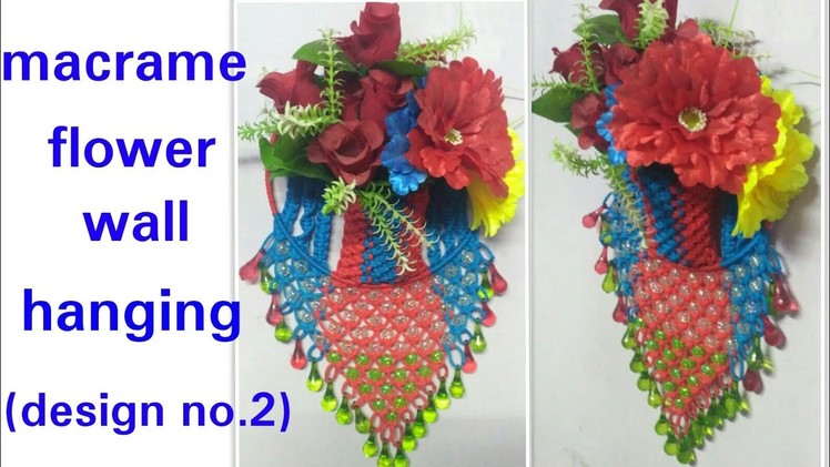 How to make macrame Flower wall hanging design no.2.