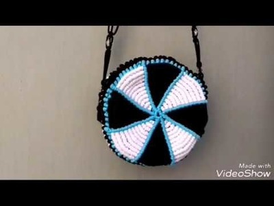How to make macrame purse. round purse