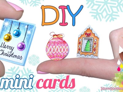 How To Make Miniature Greeting Cards For Christmas – DIY Mini Christmas Cards
