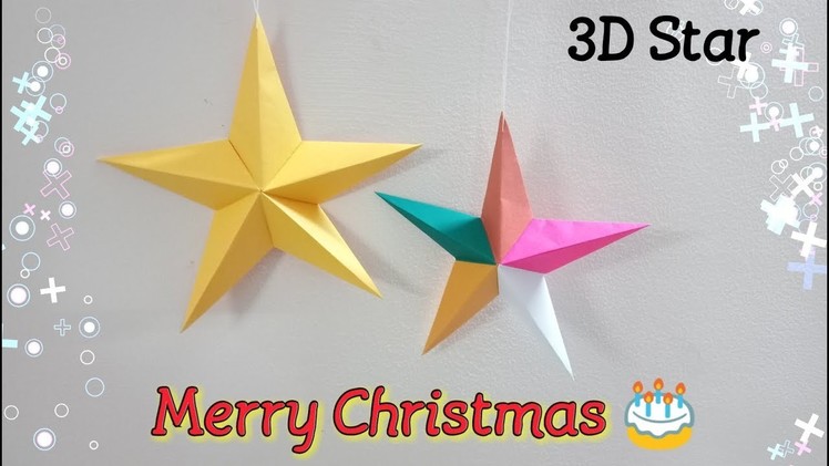 How to Make Paper Star | 3D Star | Christmas Star