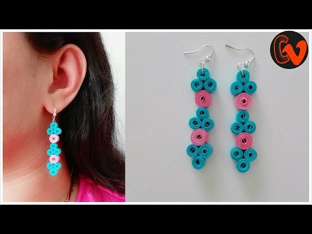 How to Make Quilling Earrings. Paper Quilling Earrings. Design 91