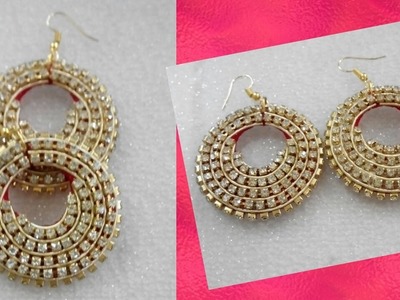 How to make silk thread earrings.designer Silk thread earrings