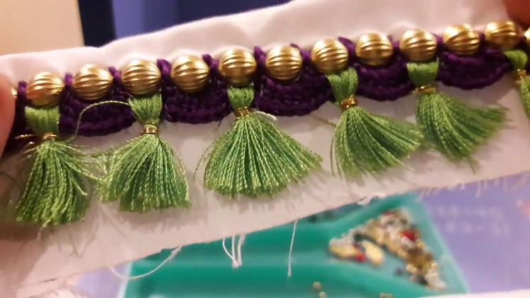 How to make single arch saree kuchu with beads for absolute beginners