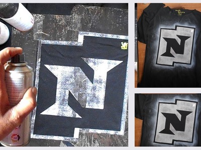 How to make t-shirt SPRAY painting by Tariq