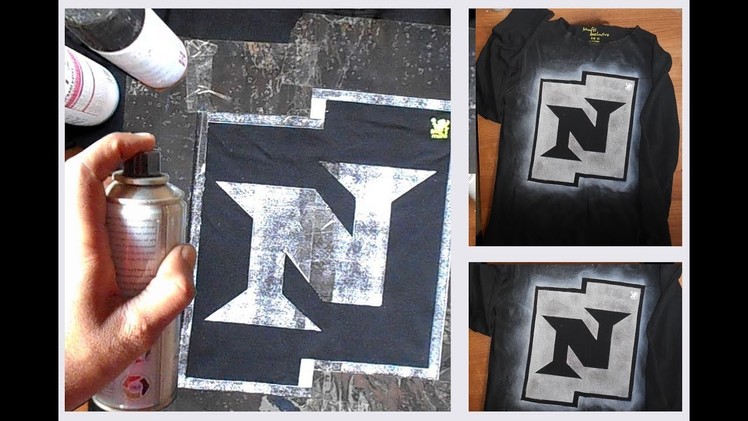 How to make t-shirt SPRAY painting by Tariq