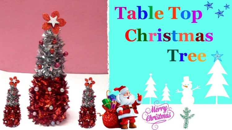 How to make Tabletop Christmas tree step by step at home| quick&easy Christmas decoration ideas-Diy