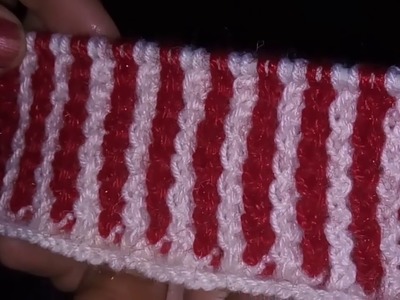 How to make || Two Colors || Vertical Strips || Knitting design || Beautiful || and || Easy to make