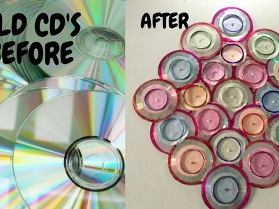 HOW TO RECYCLE OLD CD | WALL HANGING MADE OUT OF OLD CD | ART TIME