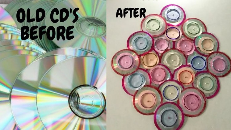 HOW TO RECYCLE OLD CD | WALL HANGING MADE OUT OF OLD CD | ART TIME