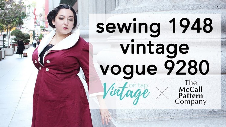 How to Sew V9280, Video Walkthrough | Vintage on Tap