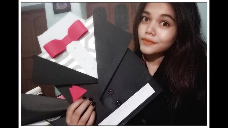 How to: Tuxedo scrapbook for brother's birthday gift.