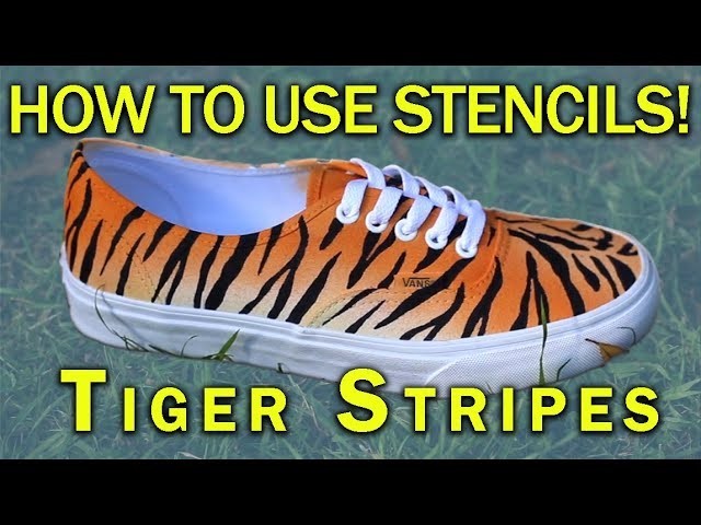 How To Use Stencils On Canvas | Tiger Stripes | Angelus Paint