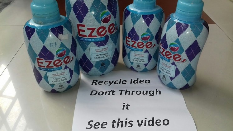 How to use waste plastic Ezee detergent bottle.waste material use idea (41)