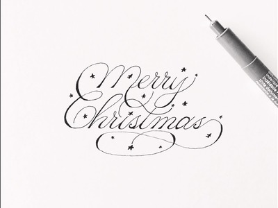How to write merry christmas | cursive fancy letters for beginners