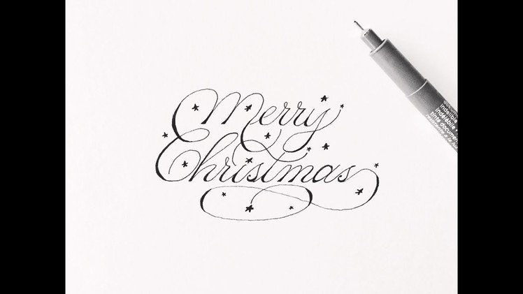 How to write merry christmas | cursive fancy letters for beginners