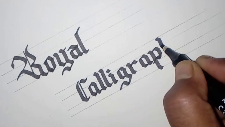 How to write royal CALLIGRAPHY. suvichar.  sulekhan with sketch pen