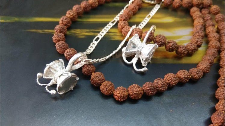 Jewellery of Lord Shiva pendent damru chain & bracelets #how to make#