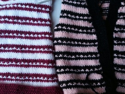 Knitting for beginners #11( new born baby sweater knitting design ) - part - 2