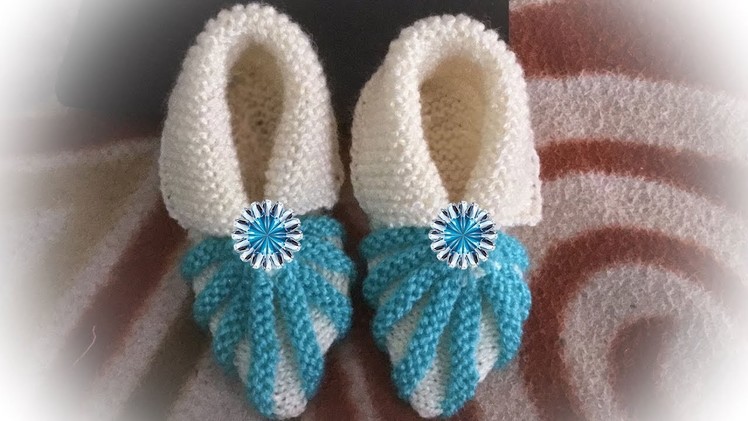 Knitting Shoe #03#(in Hindi) Booties for newborn baby
