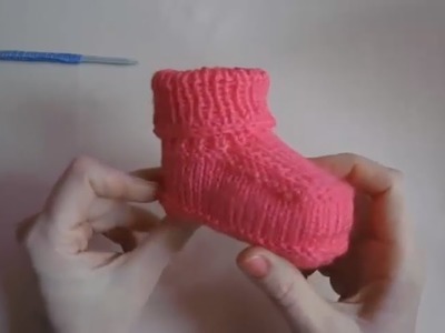 Knitting  The most simple Baby slippers  Part 1