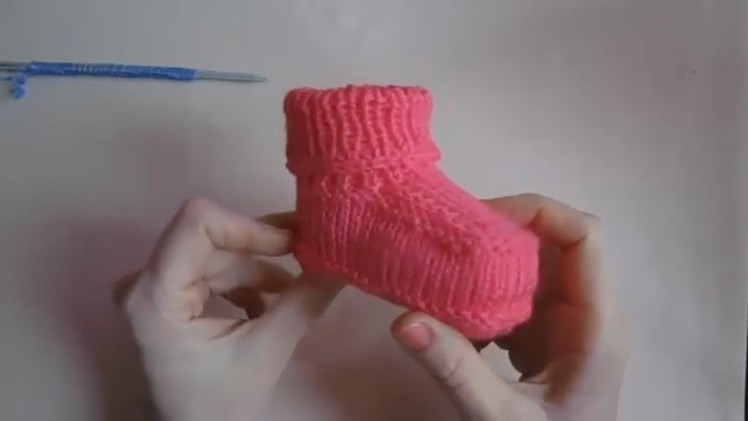 Knitting  The most simple Baby slippers  Part 1