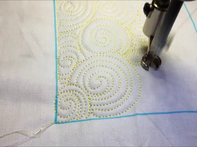 Learn how to longarm quilt a swirl fill