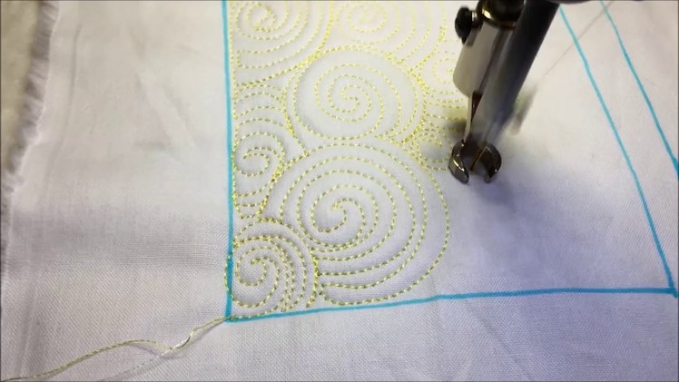 Learn how to longarm quilt a swirl fill