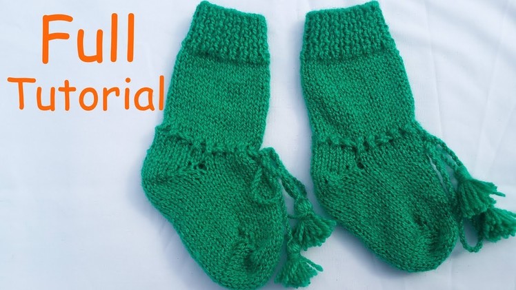 Long Socks for Babies | Full Knitting Tutorial | Hindi