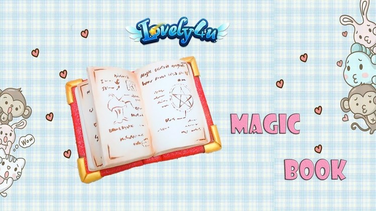 [ Lovely4u ] VO68 | 5 minute crafts-How to make a handmade kawaii magic book| Creative ClayTutorial