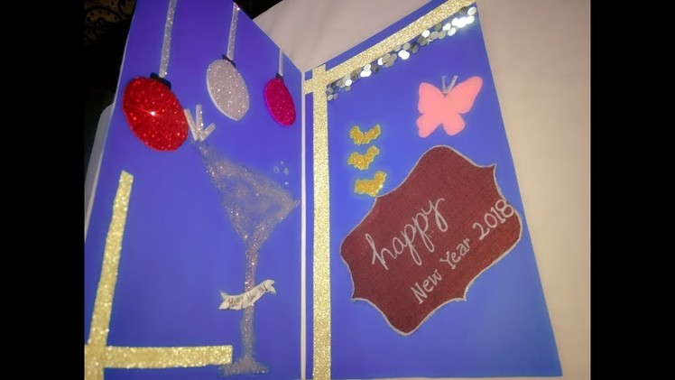 New Year 2018 Greeting Card Making Ideas for Kids | How to make new year cards at home