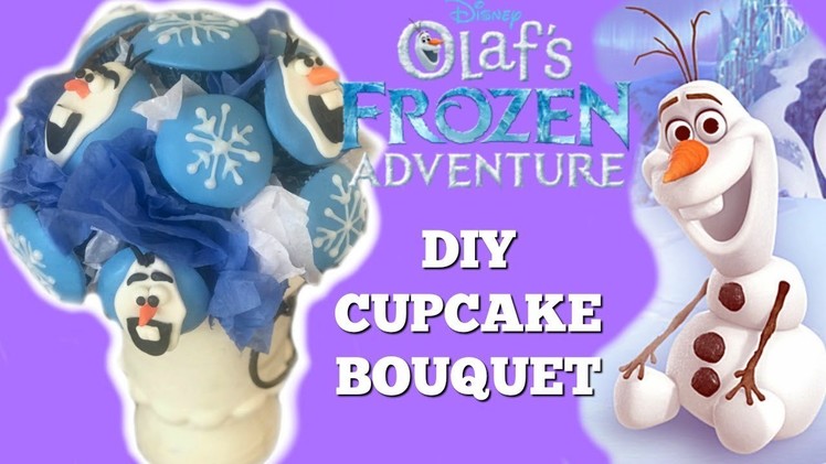 OLAF'S FROZEN ADVENTUE Cupcake Bouquet & AMAZON GIVEAWAY I DIY I How to Cook, Craft & Kids