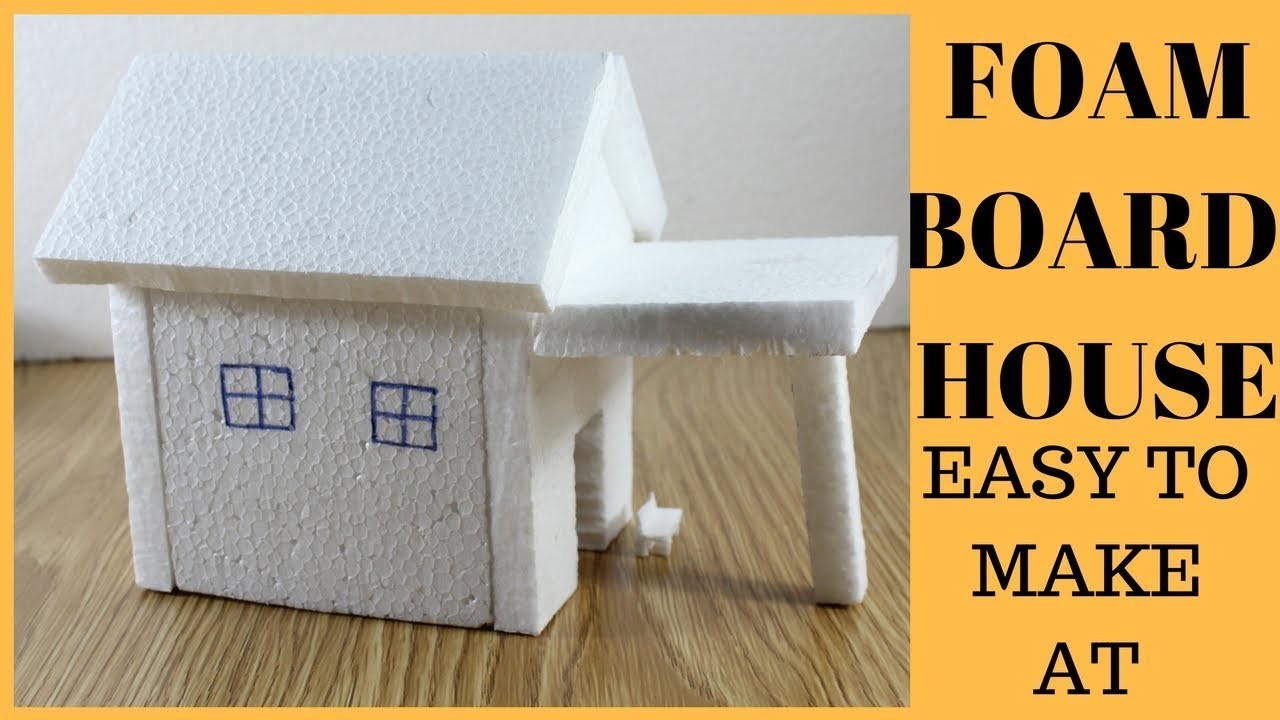 Origami house . how to make small foam house || craft house for kids - foamboard house