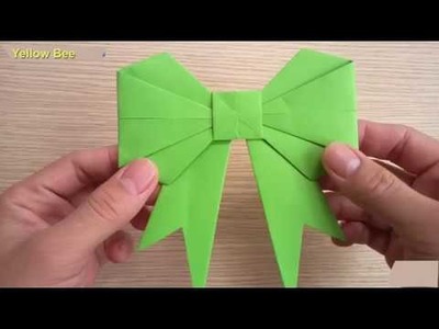 Origami - How to fold a paper Bow.Ribbon ♥︎