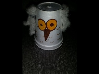 Paper Cup Crafts. How to make Snowy Owl From Paper. K Cup