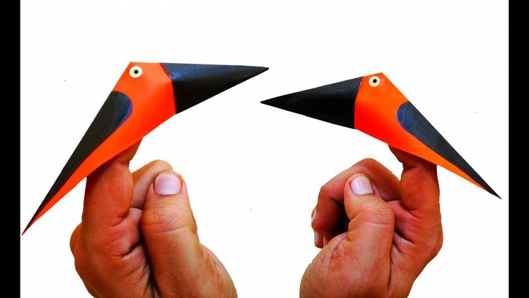 Pecking Paper Bird | How To Make A Pecking Bird | Finger Bird | Origami Paper Bird