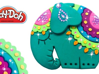Play Doh Cute Elephant. How to make Toys out of Play Doh Clay