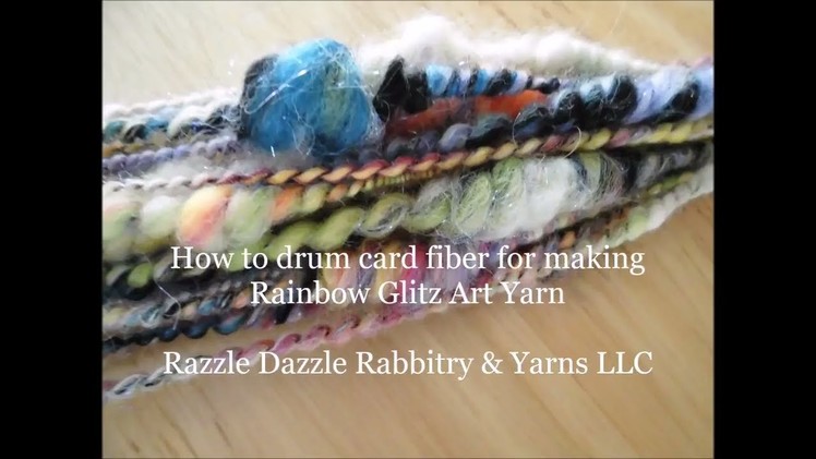Rainbow Glitz Art Yarn Batt Tutorial. How to top load a fine tooth drum carder. How to card angora.
