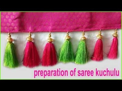 Saree kuchu making. how to make saree kuchu. tassels