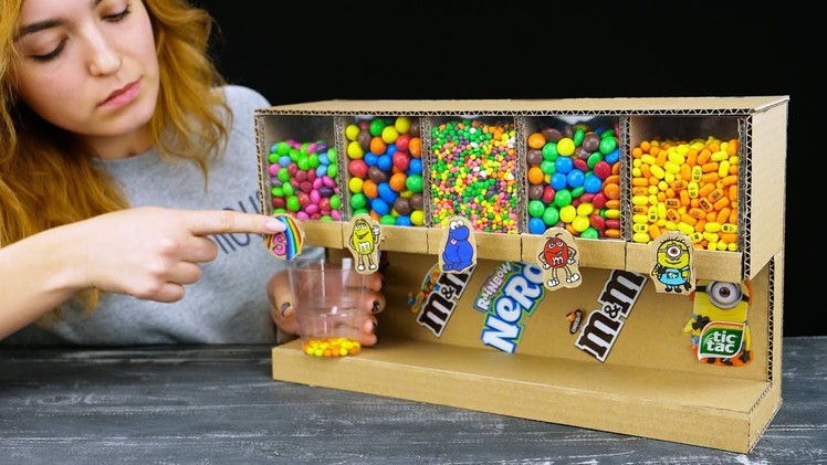 Smart Girl Shows How to Build Candy Dispenser