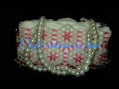 পুতির ব্যাগ(২য় অংশ)||how to make beaded bag||beads bag||putir bag||beads craft