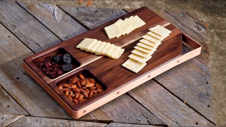 Walnut and Copper Cutting Board. Serving Board | How To Build - Woodworking