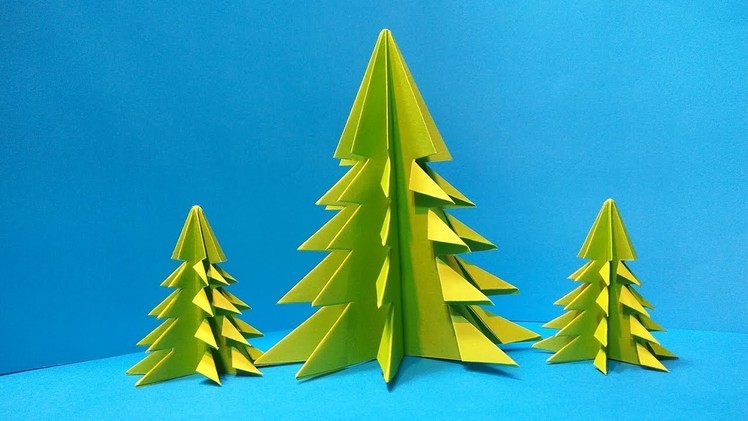 3D Paper (Origami) Christmas Tree | How to Make 3D Paper Xmas Tree DIY Easy Tutorial (Step by Step)