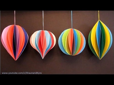 3D Paper Ornaments | Holiday Decorations | DIY Winter Decor | Crafts For Kids
