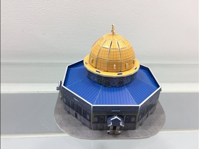 3D Paper Puzzle DIY, How to assembly the DOME OF THE ROCK