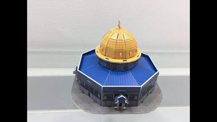 3D Paper Puzzle DIY, How to assembly the DOME OF THE ROCK