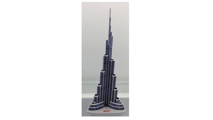 3D Paper Puzzle Toy DIY, How to assembly the BURJ KHALIFA TOWER