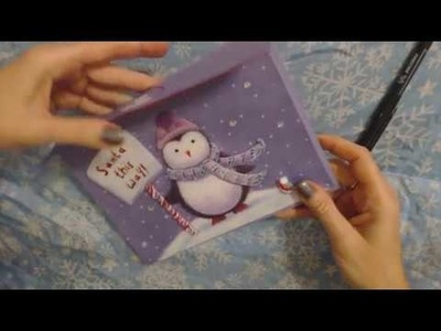 ASMR ~ Addressing Christmas Cards. Paper Sounds. Soft Spoken